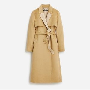 J. Crew Harriet Wrap Coat Jacket Trench Coat Honey Khaki NWT Size XS